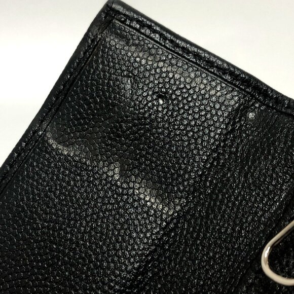 CHANEL Black Caviar Leather Logo Key Case - Picture 6 of 11